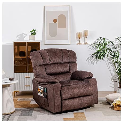 HOMYEDAMIC Recliner Chair Massage Heated Modern Ergonomic Lounge Single Sofa Seat Living Room Lounge Recliners on Clearance Memory Sponge Filling