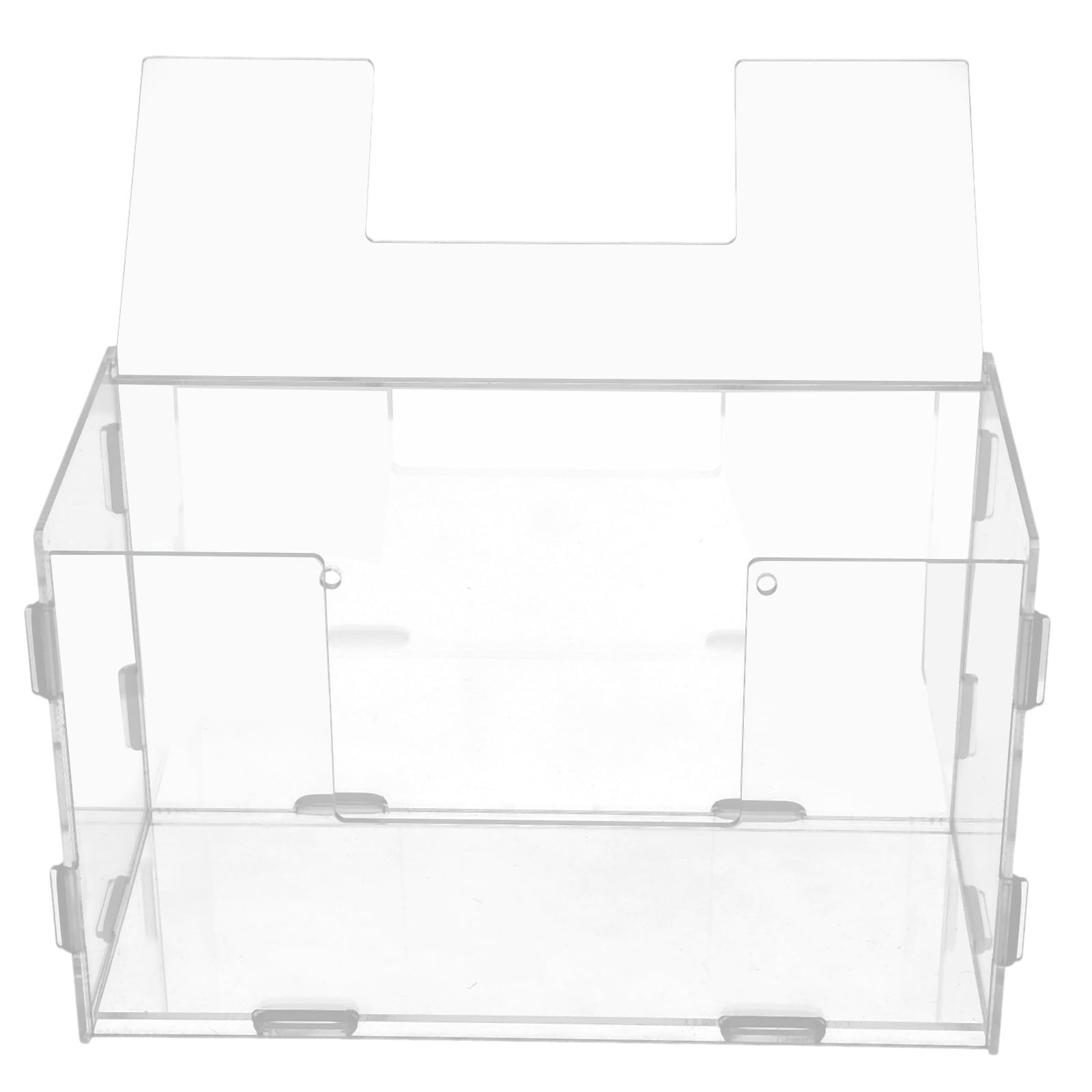 Comedero para conejos elegante de acrílico transparente con acabado premium