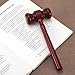 TAHULIK Wooden Courtroom Gavel, 6.7 Inch Small Handmade Judge Gavel, Brown Gavel for Meetings, Auction Club Presidents Courtroom Simulations