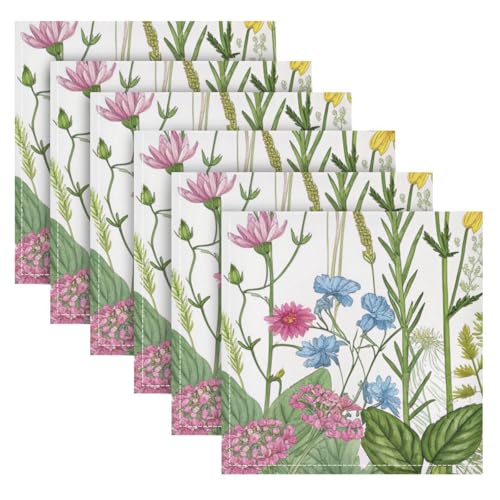Servilletas de Tela Qilmy Wildflower 4 uds 20x20 pulg miniatura 6