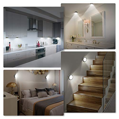Leastyle Under Counter Lights For Kitchen，Wireless Led Puck Lights With Remote Control 6 Pack, Under Cabinet Lighting Battery Operated,Stick-Up Steps Lights Indoor #TOP5