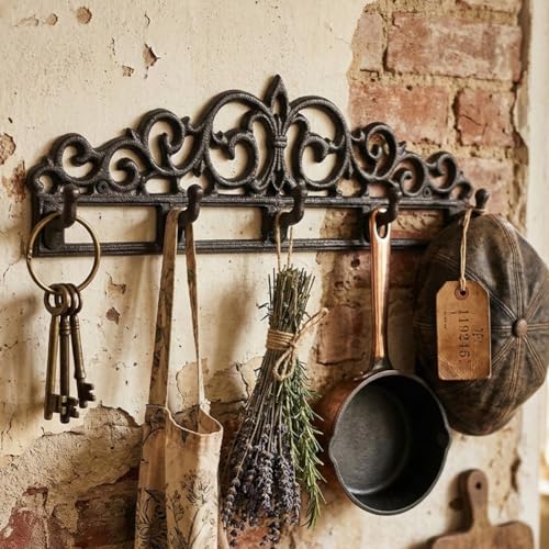 Patères rétro de qualité artisanale en fer forgé rustique - 7