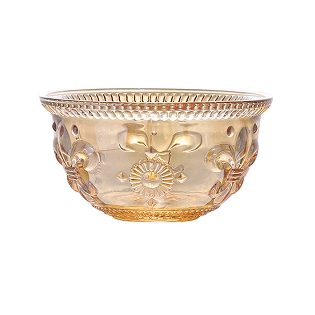 WOTZOV Salad Fruit Bowl Transparent Glass Dessert Bowl Fruit Salad Bowl Home Living Room Kitchen Tabletop Vegetable Dessert Bowl Ramen Bowl，C2pc