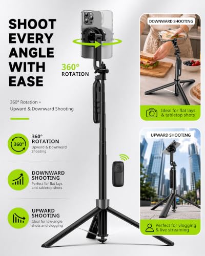 Image of UBeesize 72 inch Magnetic Phone Tripod & Selfie Stick Tripod with Remote