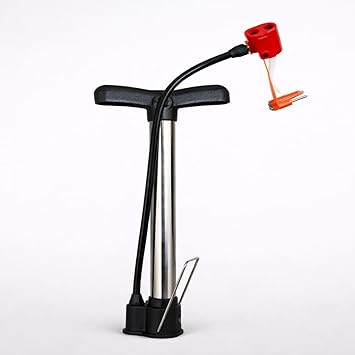 All-in-One Air Pump for Bicycle, Football, Volleyball, Basketball, Balloons & Floats – Dual Valve & Needle (Silver)