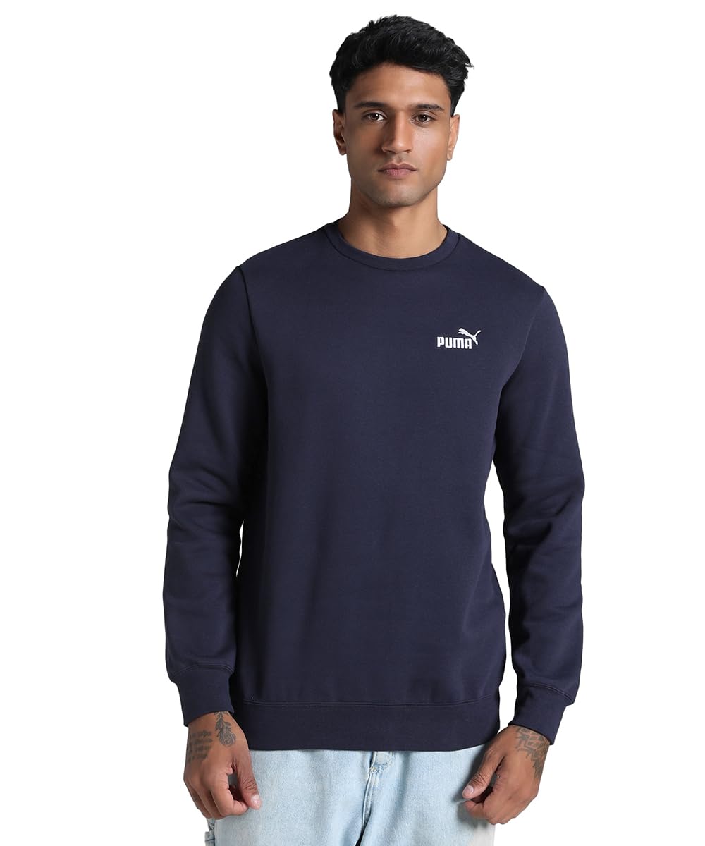 PUMA Mens Small No. 1 Logo Fl Crew Sweats, New Navy, XXL EU