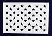 50 Star Field Stencil 14 Mil -7.25"H X 10.25L" - Painting /Crafts/ Templates