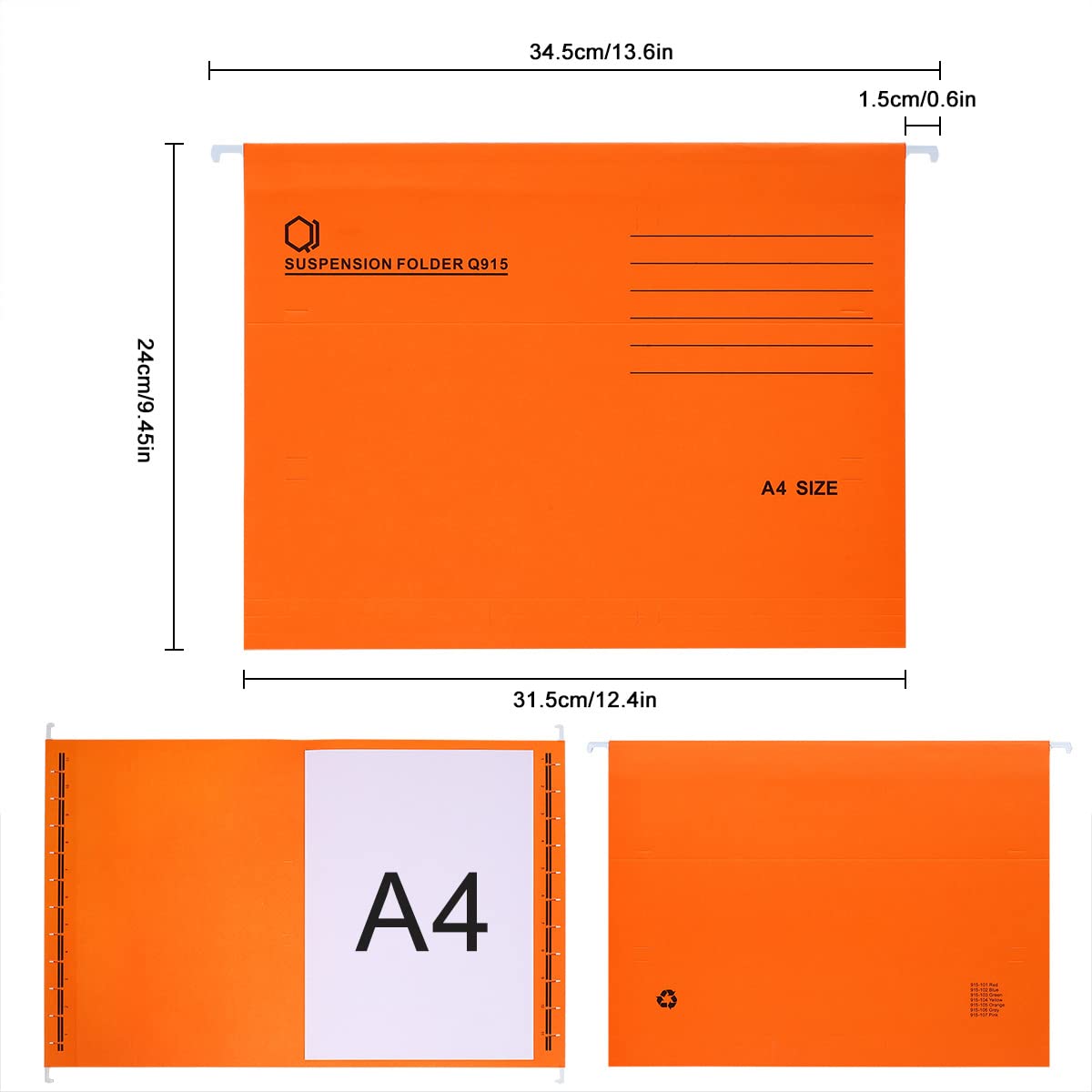 Cartelle Portadocumenti Sospese Pendaflex - Formato Lettera, Colorate, 25 Per Scatola, Con Etichette - Foto 8