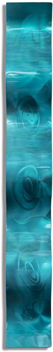 Statements2000 Abstract Metal Wall Art Sculpture Wave - Modern Home Decor by Jon Allen - 46.5" x 6", Aqua : Home & Kitchen