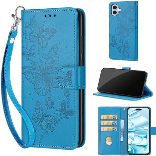 Étui portefeuille conçu pour iPhone 16 Plus à rabat femme