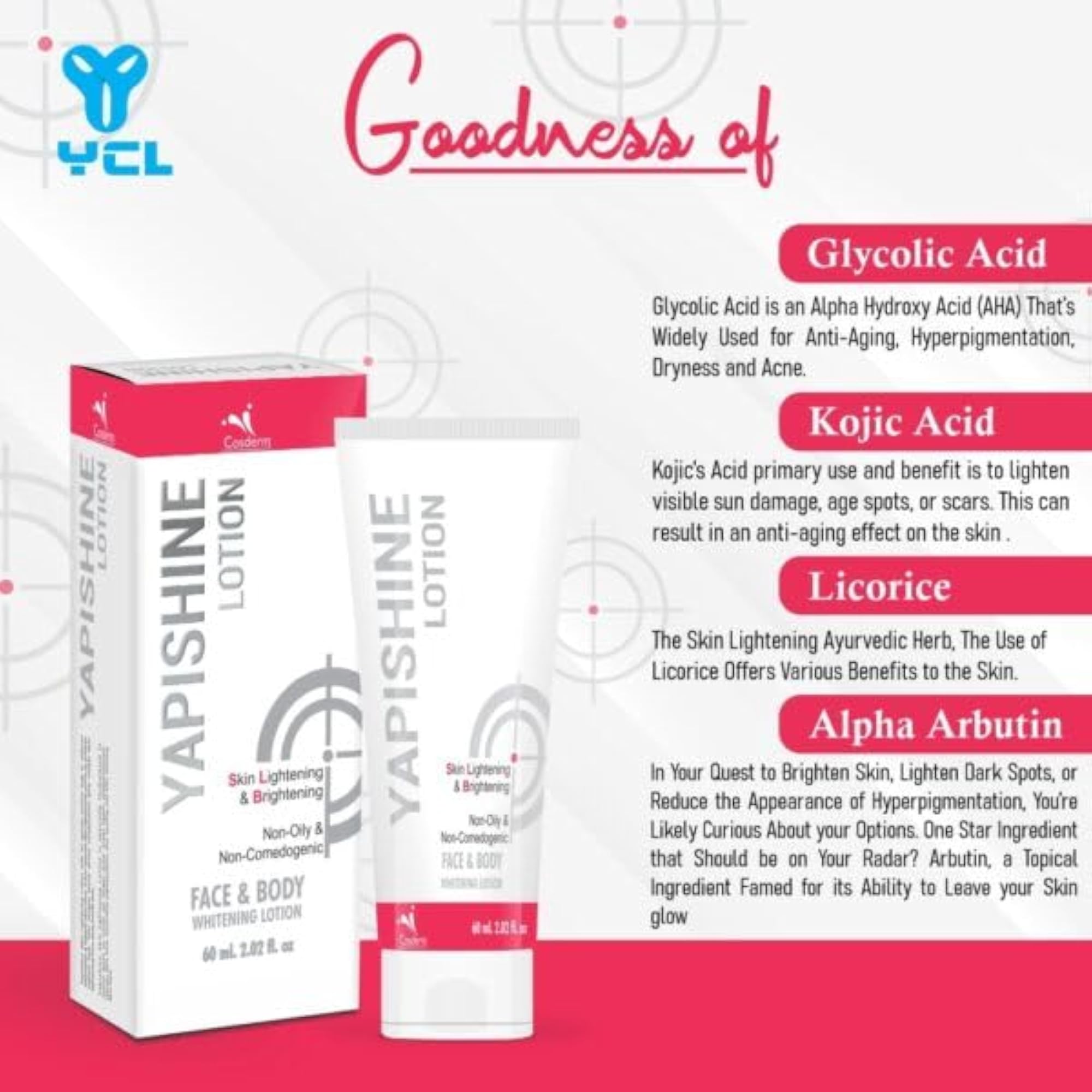 Yapishine Lotion for Face and Body, 60ml