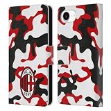 Head Case Designs Licenza Ufficiale AC Milan Camouflage Modelli Cresta Custodia Portafoglio in Pelle Compatibile con Apple iPhone 16e / iPhone 17e