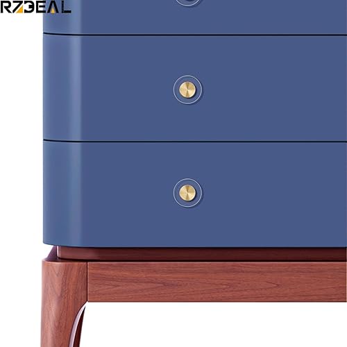 Miniatura 4 de RZDEAL 4 pomos de cristal y latón para cajones, hermosos pomos dorados para gabinetes de cocina, cajones y aparadores (redondos de 1-316 pulgadas)