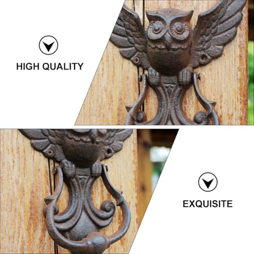 Aldaba de puerta exterior con tornillos incluidos, herraje resistente estilo vintage 7