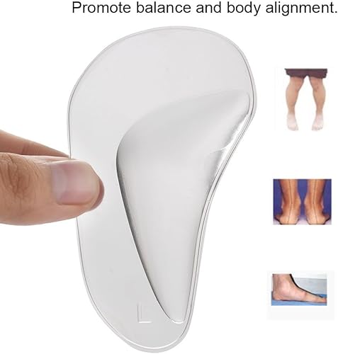 Miniatura 4 de Soporte de arco ortopédico, 2 paresjuego de almohadillas ortopédicas de silicona para pies de soporte de arco de pies, plantillas para aliviar el