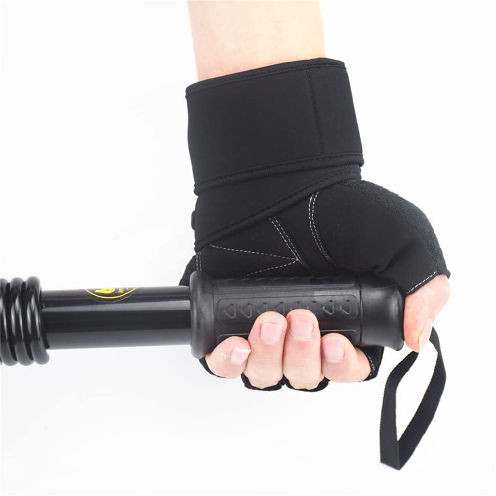 1 Paio di Guanti Senza Dita Guanti da Fitness Guanti Mezze Dita Traspiranti per Uomo Donna Guanti da Allenamento per Attrezzature per Sollevamento Pesi (L)