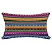 Housse de coussin rectangulaire décorative à rayures mexicaines sans couture style vintage mexicain 30,5 x 50,8 cm pour canapé, voiture, banc