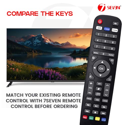 Image of 7SEVEN Comaptible with Hyundai Tv Remote Original Suitable for Smart Android LED Telelvision Remote Control - Match Each Keys Exactly with Old Hyundai Remote