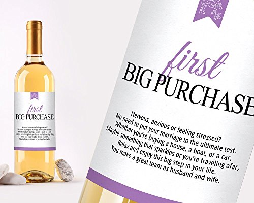 Marriage Milestones Wine Bottle Labels, Set Of 5 Waterproof Wine Bottle Labels, Wedding Gift, Marriage Milestones, Wedding Firsts #TOP4