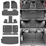 powoq Floor Mat Compatible with 18-24 Chevy Traverse Cargo Mat Replacement for 2018-2024 Chevy Traverse Accessories(Trunk+Backrest+7Seats Floor Mat)