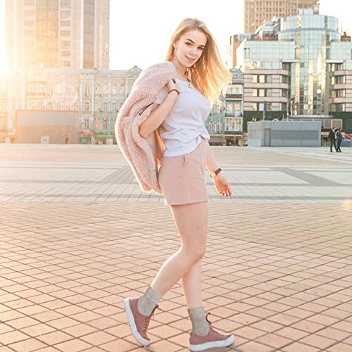 Image of FGZ Women Thin Cotton Socks Soft Cozy Socks Cute Ankle Crew Socks 5 Pairs