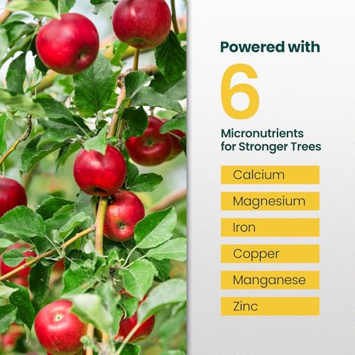 Image of 32oz Fruit Tree Fertilizer - Makes 32 Gallons of Fruit Tree Spray Plant Fertilizer for Blueberries, Strawberry Plant, Apple & More - Promotes Vibrant Foliage, Strong Branches, and Abundant Harvests