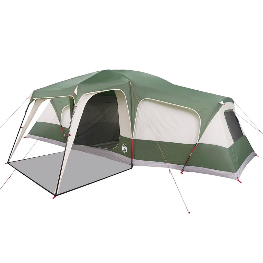 Gecheer Tenda da Campeggio Familiare a Cupola 9 Posti, Impermeabile con Parapioggia Staccabile, E-Port e 3 Camere, Poliestere 185T PU, Tenda da Esterno per Famiglie e Gruppi