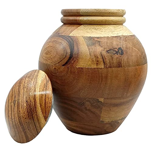 Handcrafted Wooden Urn for Adult Human Ashes with Velvet Bag Cremation Urns for Ashes Decorative Urns-Funeral Urns for Human Ashes-Elegant Cremation Urns-Medium Size URN up to 160 lbs
