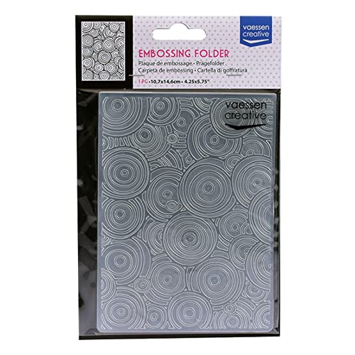 Vaessen creative Plaque d'embossage, Cercles 14,6 x 10,8 x 0,5 cm, 1 pièce, d'anniversaire, Naissance, Cartes de Noël et Loisirs Créatifs en Papier,...