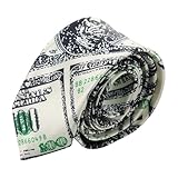 Abaodam Corbata de Disfraz para Hombre Estampado de Dólar, Estrecha Poliéster, Corbata de Fiesta Original y Divertida para Uso Casual y Eventos Festivos