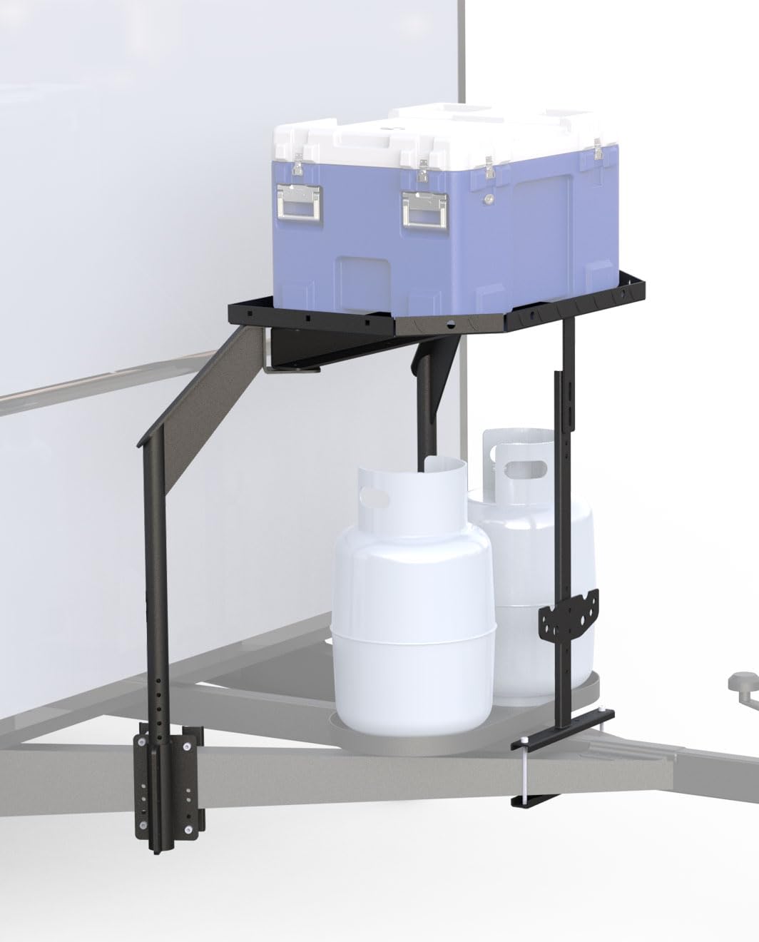Trailer Tray RV Generator Rack Propane Tank Holder