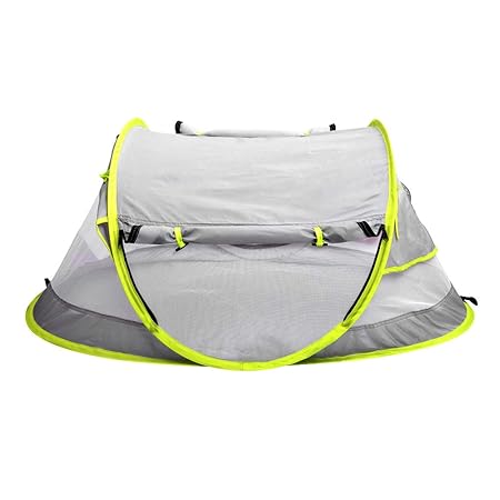 Amazon Com Epltion Baby Beach Tent Outdoor Pop Up Tent Upf 50 Uv Protection Sun Shelter For Infant Carry Bag Included Silver Baby