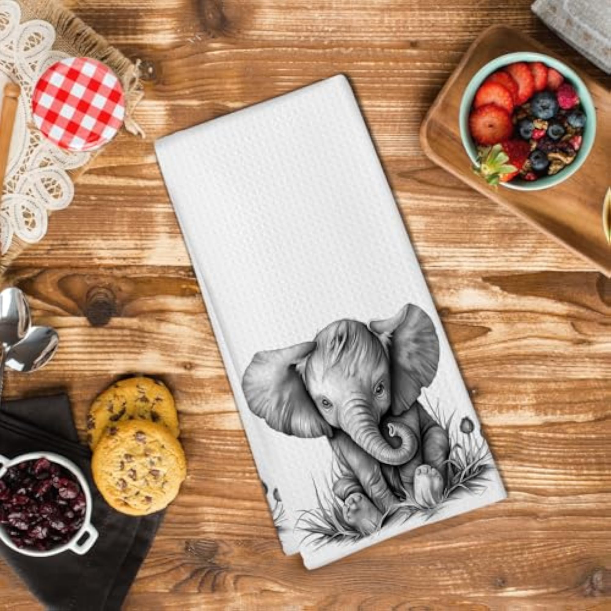 Elephant Kitchen Towels, Gifts for Animal Lovers