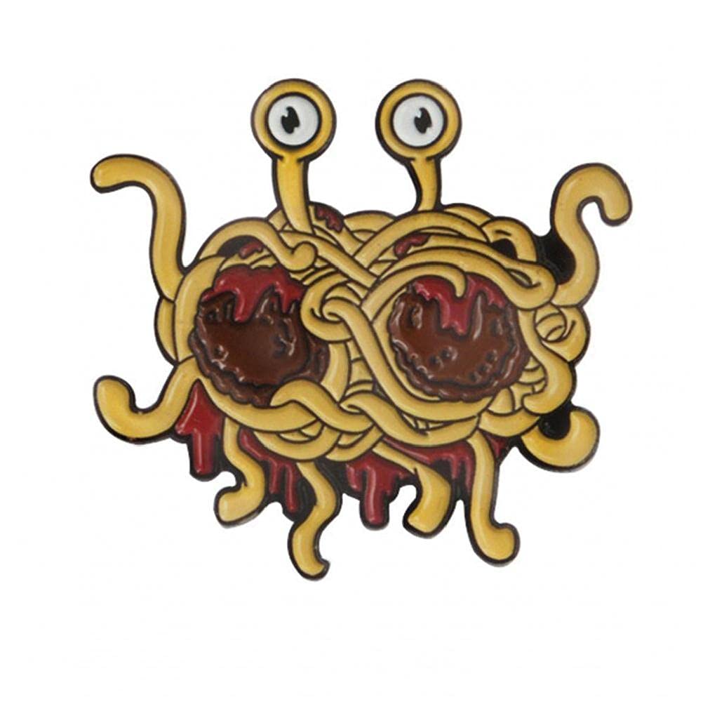 Pinicecore Style 1 Button Pin Flying Spaghetti Monsterism Badge Brooch Shirt Bag Jewelry Gift For Friends Kids