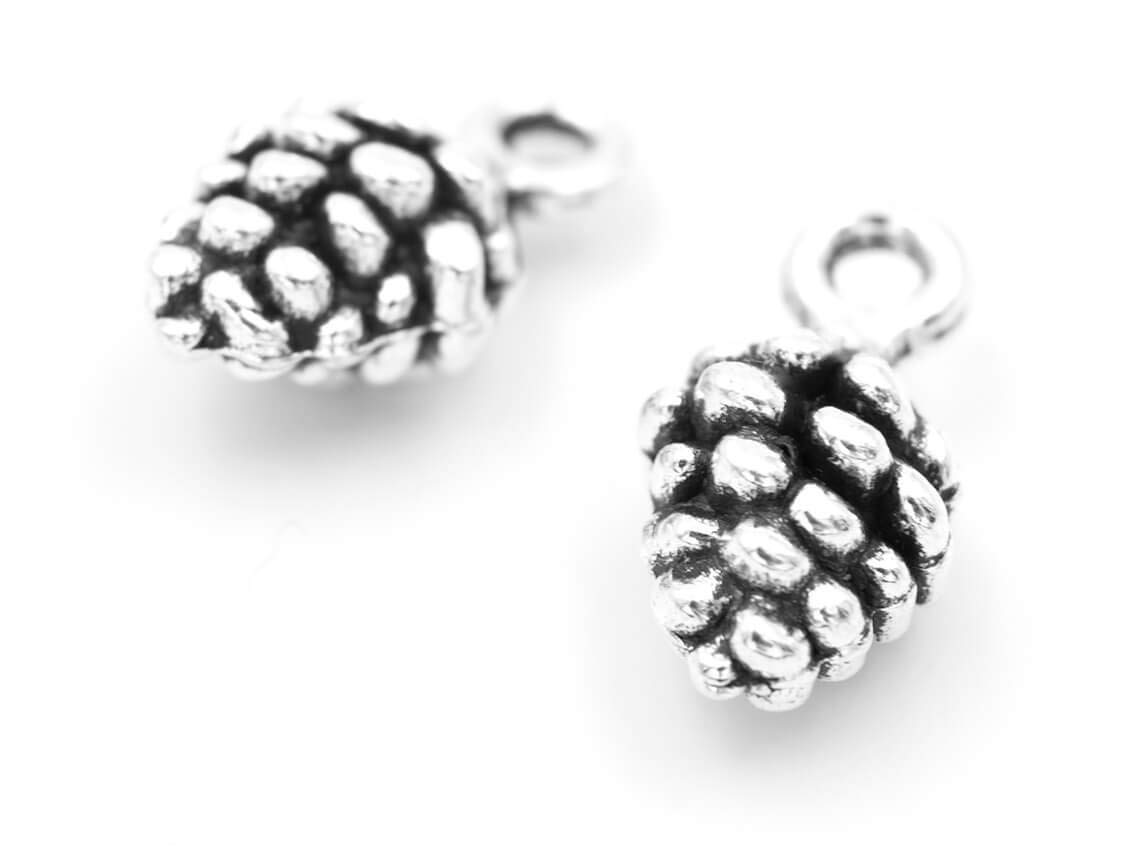 Vintageparts 10 Ciondoli Koi Con Fiore In Argento Anticato – 17x14mm, Per Gioielli Fai Da Te