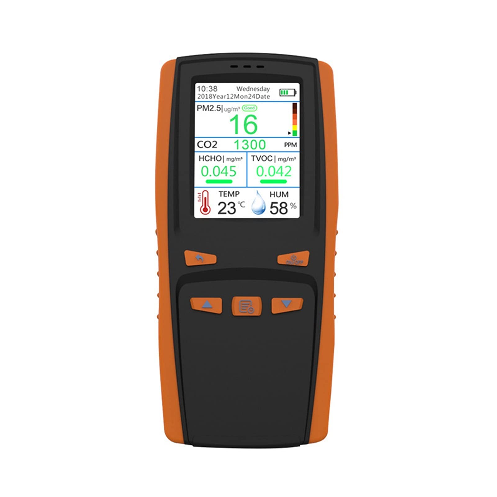 Gas Leak Detector Home Hand-held Air Quality Detector Detects Carbon Dioxide, Dust, PM2.5 and Formaldehyde HCHO