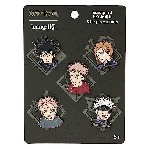 Loungefly - Jujutsu Kaisin Enamel Pin Set - Jujutsu Kaisen Pins de Esmalte - Exclusiva Amazon- Broche Coleccionable - para Mochilas Y Bolsos - Idea de Regalo- Mercancia Oficial - Anime Fans