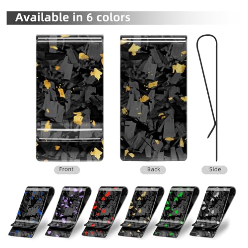 Image of MONOCARBON Genuine Carbon Fiber Money Clips Credit Card Holder with Constellation for Minimalist Money Clips Front Pocket