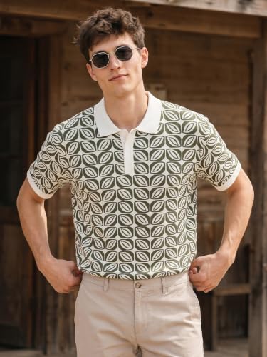 Image of Veirdo Printed Flatknit Polo T-Shirt for Men with Half Sleeves and Collared Neck, Suitable for Office Casuals, Travel, Comfortable Everyday wear, (S to 2XL)