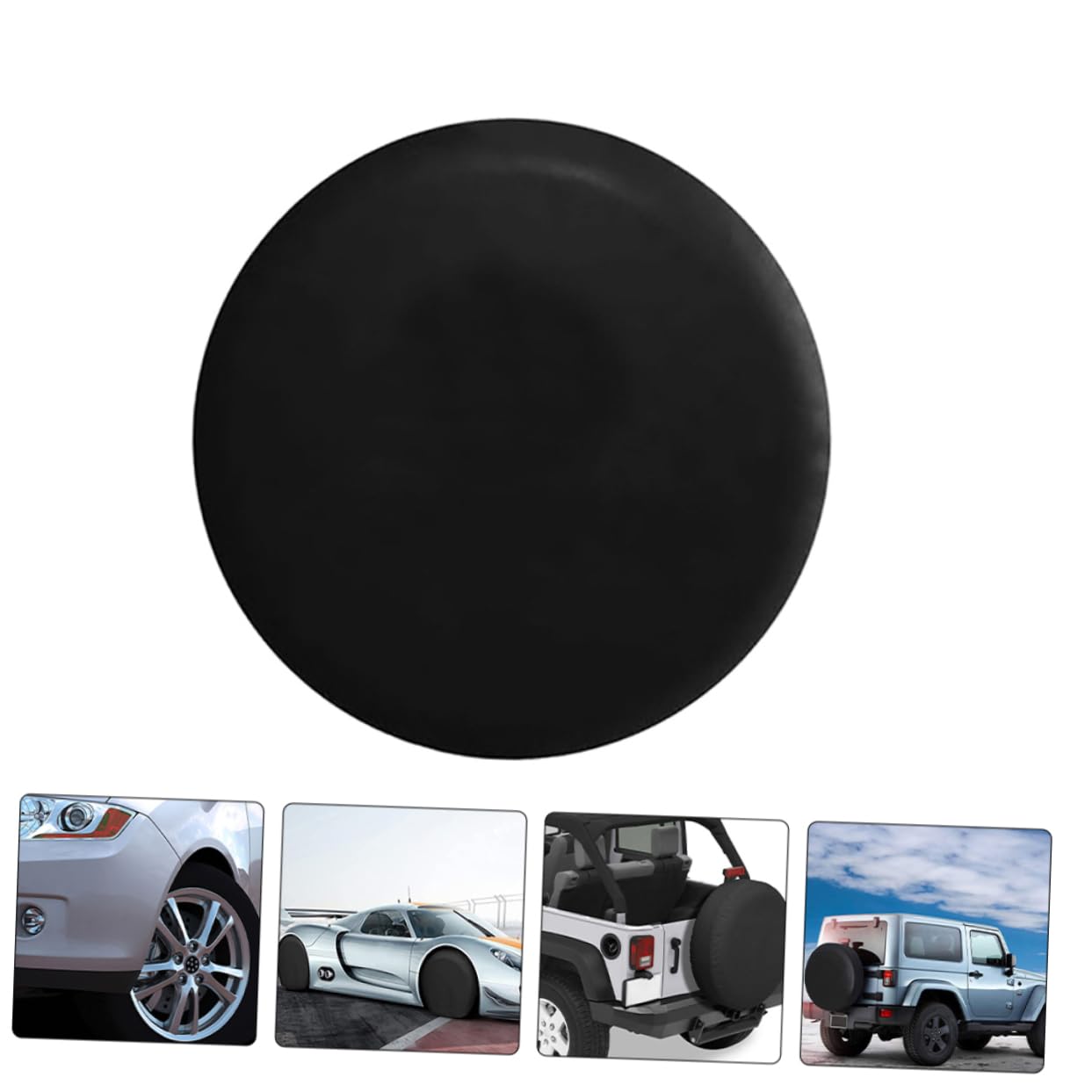 Gatuida 2 Copriruota di Scorta in Pvc, Protezione per Ruota di Ricambio, Copertura Rimovibile per Auto e Camper, Resistente ai Detriti, Nero