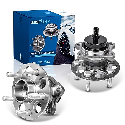 Image of Detroit Axle - Rear 2pc Wheel Bearing Hubs for 2008-2014 Scion xD, 2 Wheel Bearing and Hubs Assembly 2009 2010 2011 2012 2013 Replacement