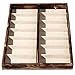 MyGift Rustic Brown Wood Sunglass Display Case, 14 Compartment Eyewear Storage Box