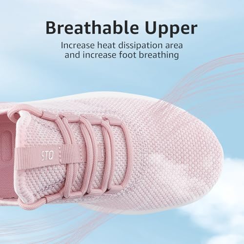 Image of STQ Womens Slip On Sneakers Tennis Walking Orthopedic Shoes Breathable Athletic Gym Workout Cross Training Sneakers
