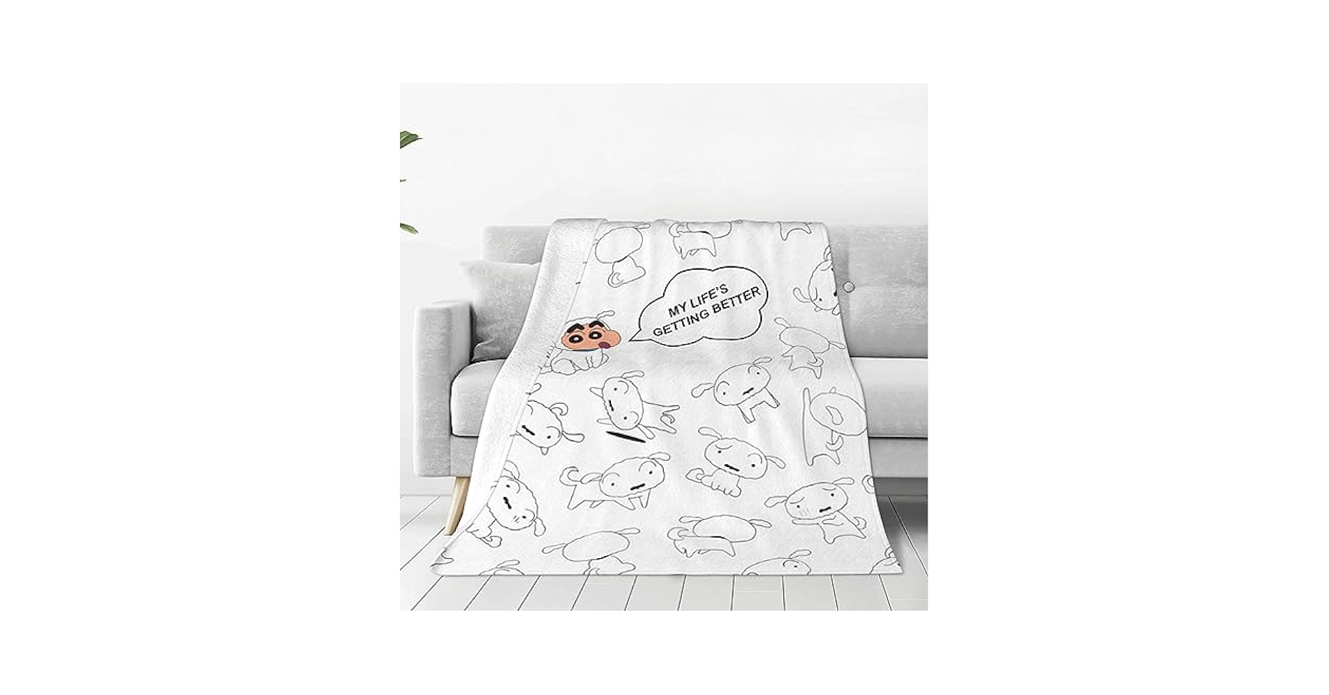 Amazon｜クレヨンしんちゃん シロ 毛布 シングル 柔らかい