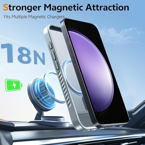 Image of KARWANUltra Hybrid Matte Back Cover Case Compatible with Stand Magnetic for Google Pixel 9 Pro | Mag-Safe Wireless Charging | Camera Bump Protection -(Grey)