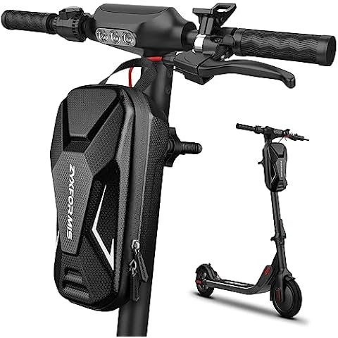 Zyxformis Electric Scooter Bag, Scooter Accessories for Adults, EVA Waterproof Scooter Front Carrying Bag, 2L Large Capacity Universal Scooter Storage Handlebar Bag Cover