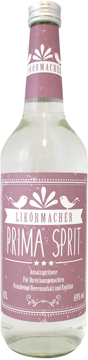 Likörmacher Primasprit/Weingeist/Ethanol/Ansatz-Spirituose Alkohol 69% vol. 0,7l (6)
