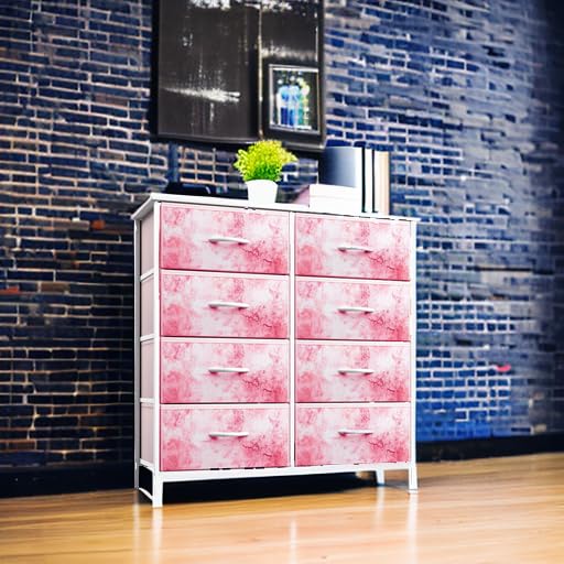 Sorbus Kids Dresser, Cube Storage for Bedroom (8 Drawer, Tie Dye Pink) - image 5