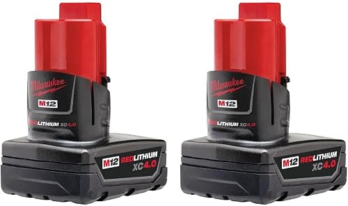 Milwaukee M12 12-Volt Lithium-Ion XC Extended Capacity 4.0 Ah Battery Pack (2-Pack) | Extended Capacity