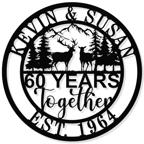 Personalized 50th Wedding Anniversary Metal Gifts,Custom Metal Name Sign,Best 60th/50th/40th/30th/25th/20th/10/5